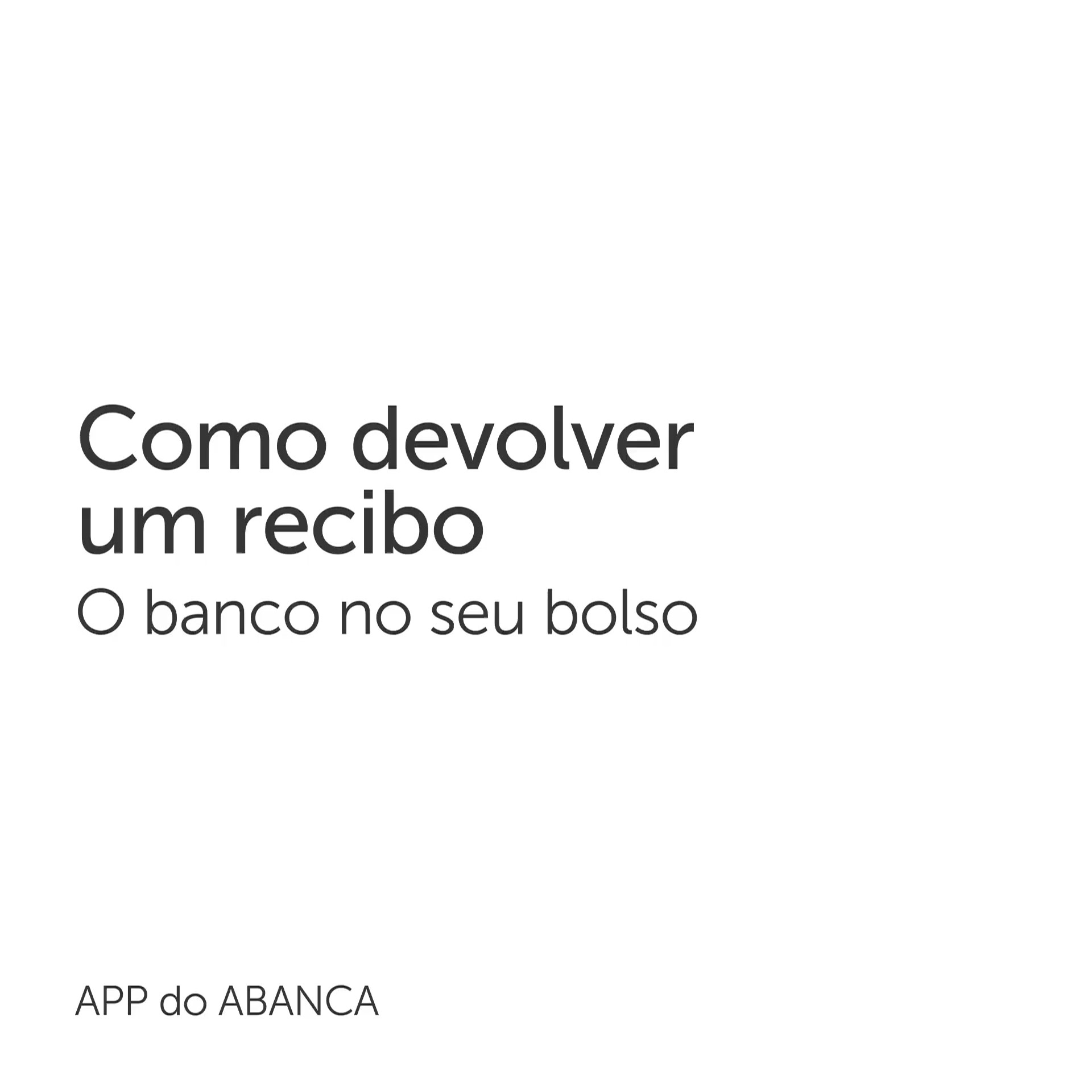 Como devolver um recibo