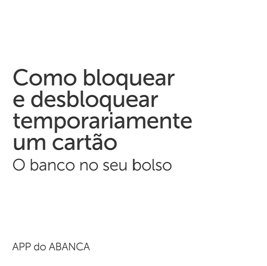 Como bloquear e desbloquear temporariamente um cartão