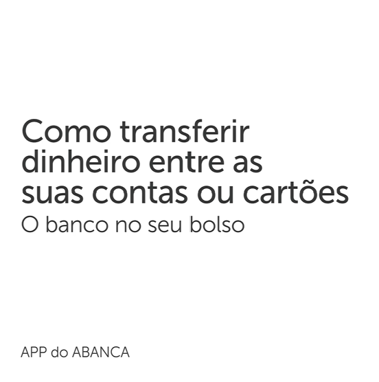 Como enviar dinheiro entre as suas contas ou cartões