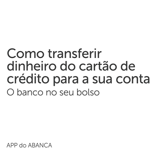 Como transferir dinheiro do cartão de crédito para a sua conta